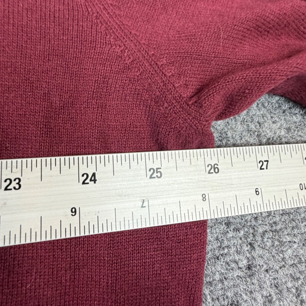 Nautica Mens XXL Burgundy V-Neck 100% Cotton Knit Sweater Maroon ZLS-69 - Picture 5 of 7